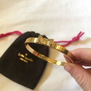 Gold Kate Spade bow bangle